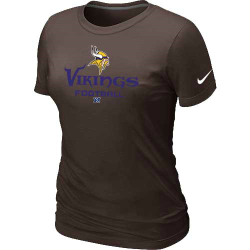 Women Minnesota Vikings Brown T-Shirt