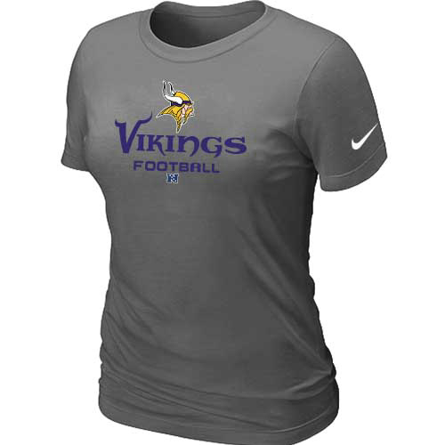 Women Minnesota Vikings D.Grey T-Shirt
