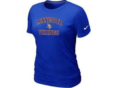 Women Minnesota Vikings Heart & Soul Blue T-Shirt