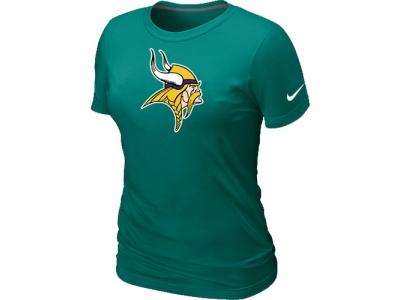 Women Minnesota Vikings L.Green Logo T-Shirt