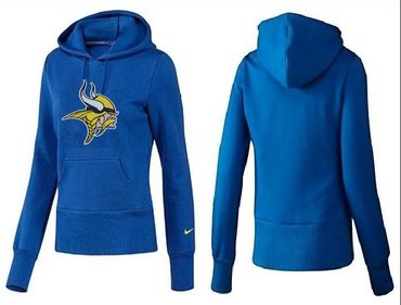 Women Minnesota Vikings Logo Pullover Hoodie-- (1)