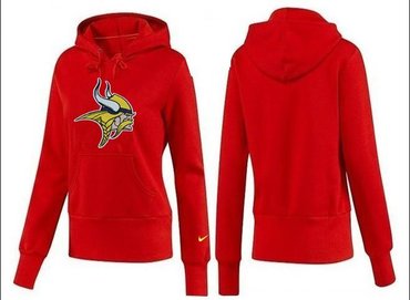 Women Minnesota Vikings Logo Pullover Hoodie-- (3)