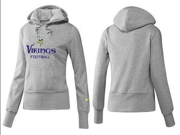 Women Minnesota Vikings Logo Pullover Hoodie-- (32)