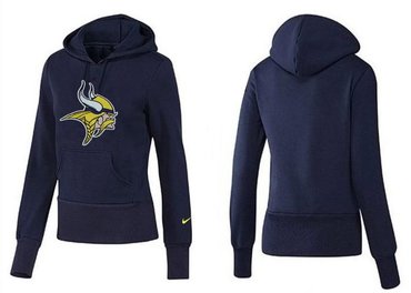 Women Minnesota Vikings Logo Pullover Hoodie-- (5)
