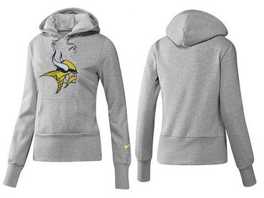 Women Minnesota Vikings Logo Pullover Hoodie-- (7)