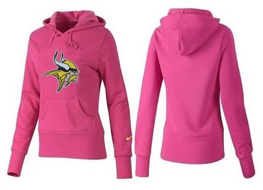 Women Minnesota Vikings Logo Pullover Hoodie-- (9)