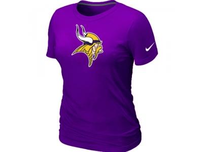 Women Minnesota Vikings Purple Logo T-Shirt