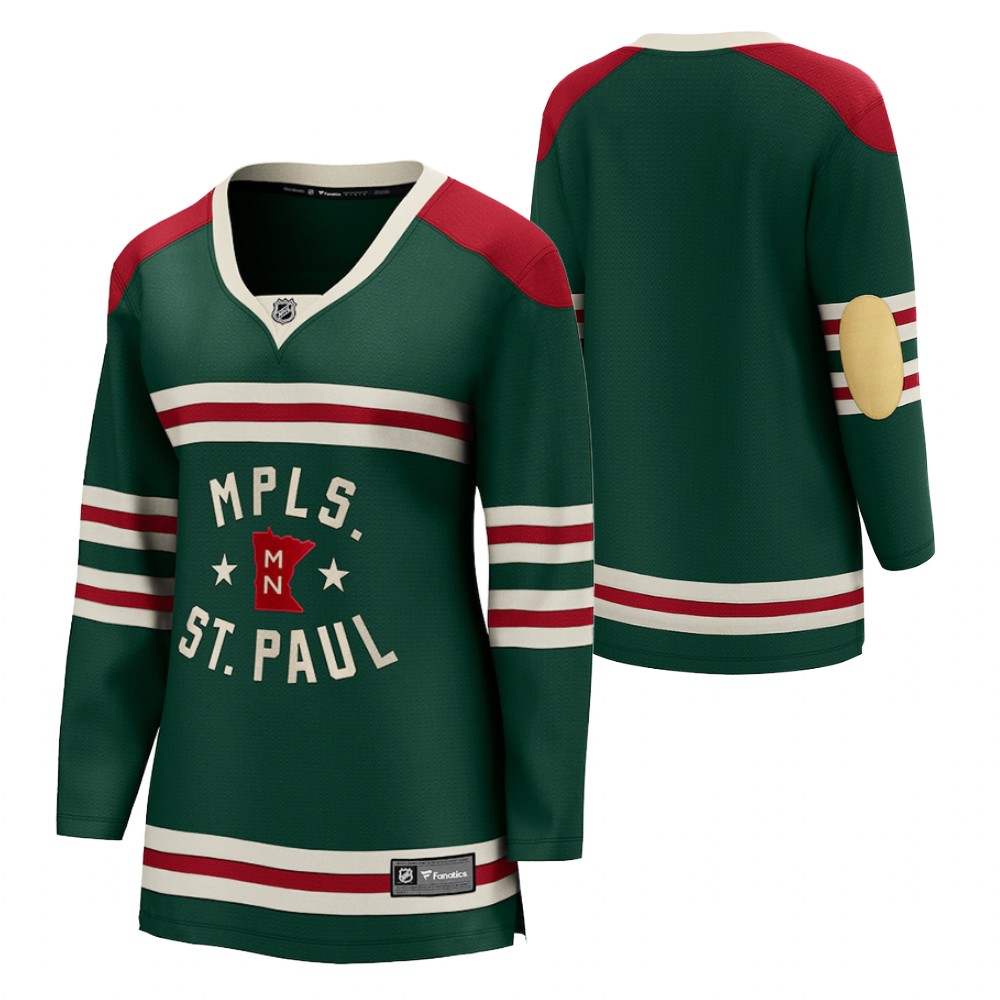 Women Minnesota Wild 2022 Winter Classic Green Jersey State of Hockey