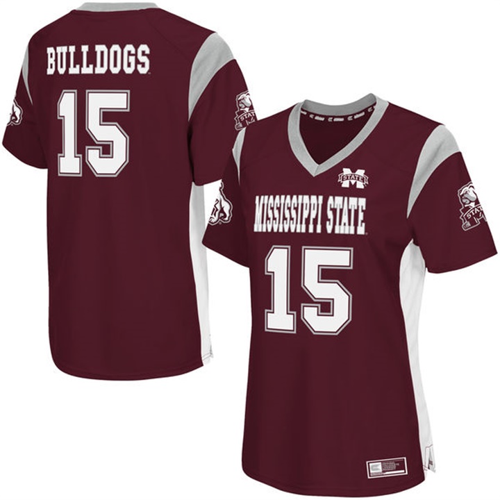 Women Mississippi State Bulldogs Maroon Premier College Football Jersey