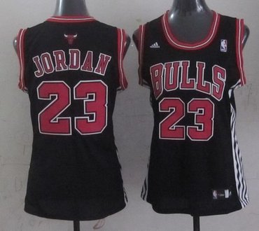 Women NBA #23 Michael Jordan Black Fashion Stitched NBA Jersey