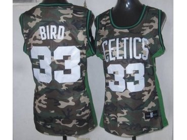 Women NBA Boston Celtics #33 Bird camo
