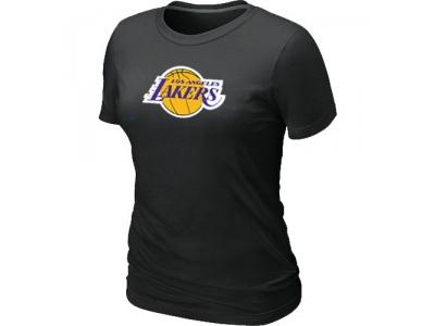 Women NBA Los Angeles Lakers Big & Tall Primary Logo Black T-Shirt