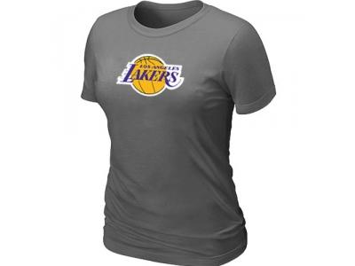 Women NBA Los Angeles Lakers Big & Tall Primary Logo D.Grey T-Shirt