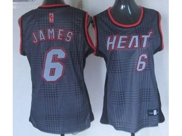 Women NBA Miami Heat #6 James black-grey(2012)