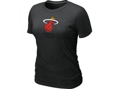 Women NBA Miami Heat Big & Tall Primary Logo Black T-Shirt