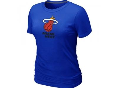 Women NBA Miami Heat Big & Tall Primary Logo Blue T-Shirt