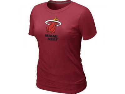 Women NBA Miami Heat Big & Tall Primary Logo Red T-Shirt