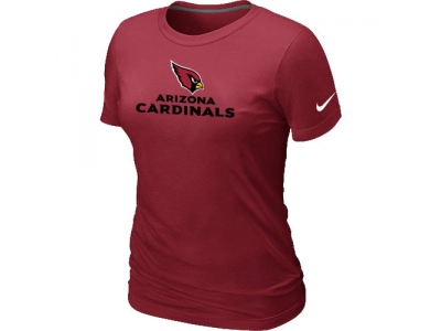 Women NEW Arizona Cardinals Authentic Logo T-Shirt Red