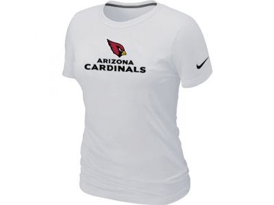 Women NEW Arizona Cardinals Authentic Logo T-Shirt white