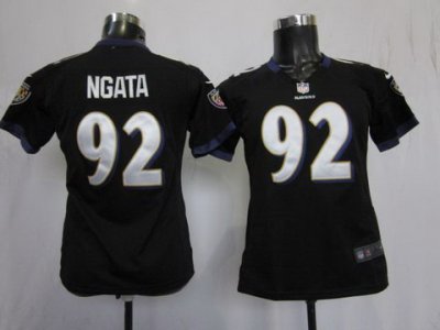 NFL Women NEW Baltimore Ravens 92 Haloti Ngata  Black Jerseys