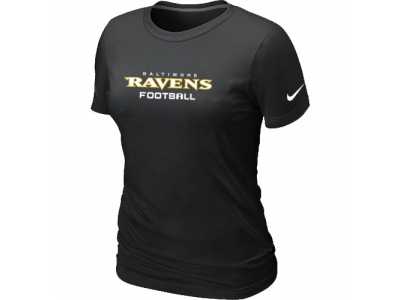 Women NEW Baltimore Ravens Sideline Legend Authentic Font T-Shirt BLACK