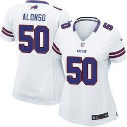 Women NEW Buffalo Bills 50 Kiko Alonso White Jerseys