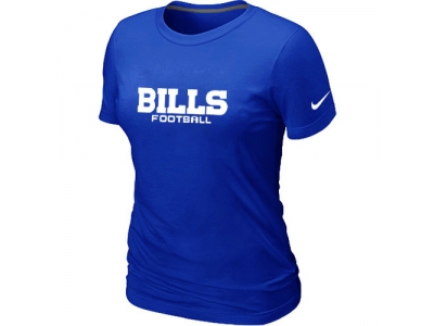 Women NEW Buffalo Bills Sideline Legend Authentic Font T-Shirt Blue