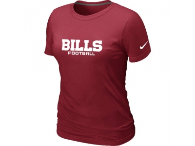 Women NEW Buffalo Bills Sideline Legend Authentic Font T-Shirt Red