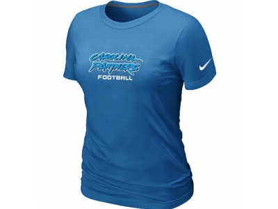 Women NEW Carolina Panthers Sideline Legend Authentic Font T-Shirt L.Blue