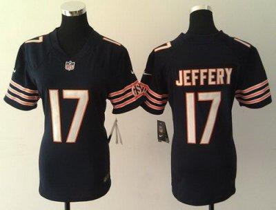 Women NEW Chicago Bears #17 Alshon Jeffery Blue NFL Jerseys