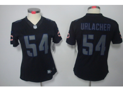 Women NEW Chicago Bears #54 Urlacher black jerseys(Impact Limited)