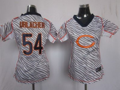2012 Women NEW Chicago Bears 54 Brian Urlacher FEM FAN Zebra NFL Jerseys
