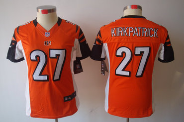 2012 Women NEW NFL Cincinnati Bengals 27 Dre Kirkpatrick Orange Jerseys