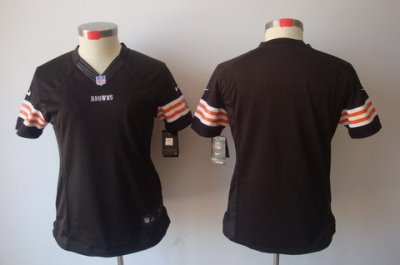 Women NEW Cleveland Browns Blank Brown Jerseys