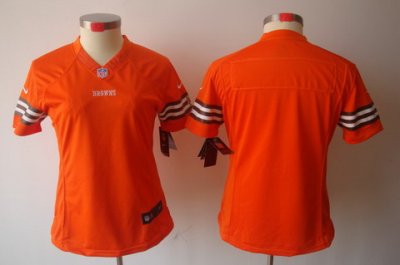 Women NEW Cleveland Browns Blank Orange Jerseys