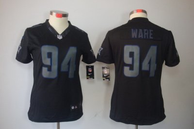 Women NEW Dallas Cowboys #94 DeMarcus Ware Black Jerseys(Impact Limited)