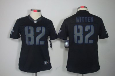 Women NEW Dallas Cowboys 82 Jason Witten Black Jerseys(Impact Limited)