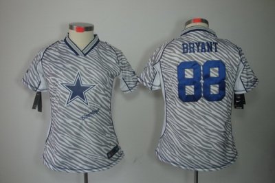 Women NEW Dallas Cowboys 88# Dez Bryant 2012 Fashion Jerseys(Fem Fan Zebra)