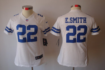 2012 Women NEW NFL Dallas cowboys 22 E.SMITH White Jerseys