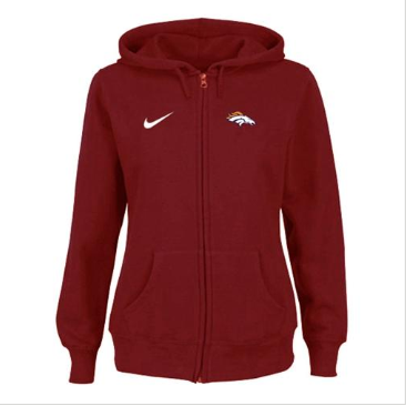 Women NEW Denvr Broncos Ladies Tailgater Full Zip Hoodie Red
