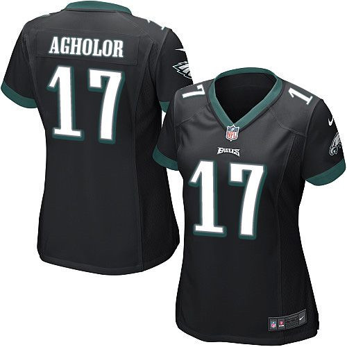 Women NEW Eagles #17 Nelson Agholor Black Alternate Stitched NFL New Elite Jersey