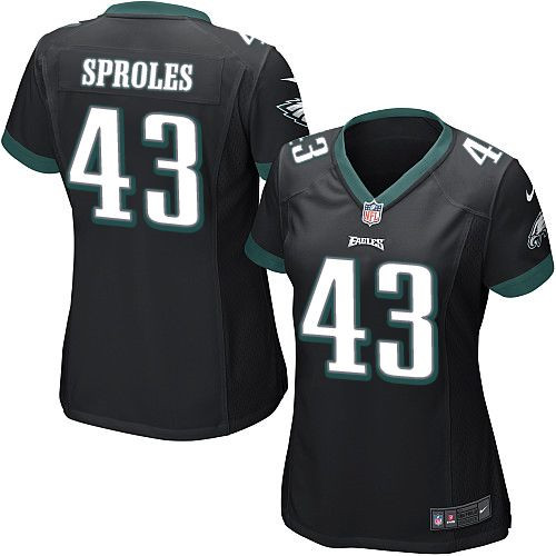 Women NEW Eagles #43 Darren Sproles Black Alternate Stitched NFL New Elite Jersey