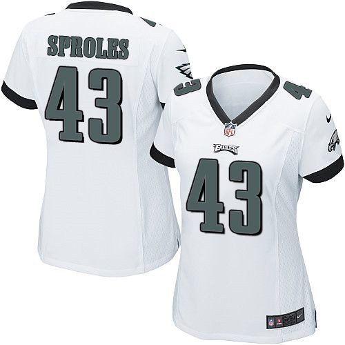 Women NEW Eagles #43 Darren Sproles White Stitched NFL New Elite Jersey