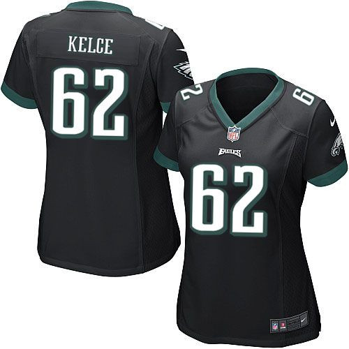 Women NEW Eagles #62 Jason Kelce Black Alternate Stitched NFL New Elite Jersey