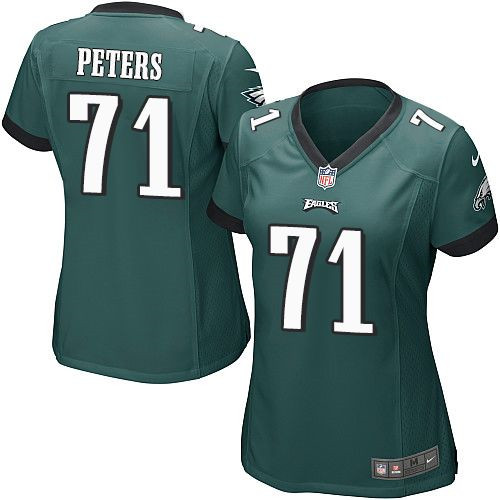 Women NEW Eagles #71 Jason Peters Midnight Green Team Color Stitched NFL New Elite Jersey