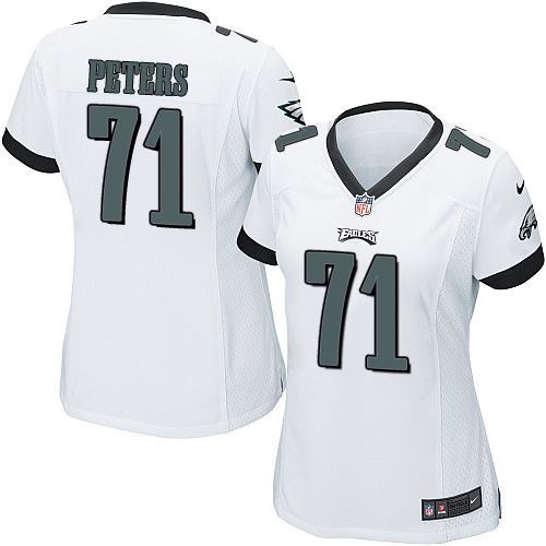 Women NEW Eagles #71 Jason Peters White Stitched NFL New Elite Jersey
