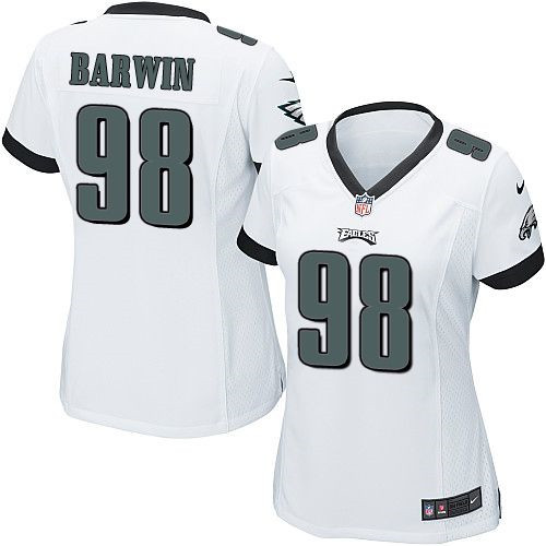 Women NEW Eagles #98 Connor Barwin White Stitched NFL New Elite Jersey