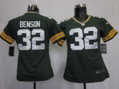 NFL Women NEW Green Bay Packers 32 Cedric Benson Green Jerseys