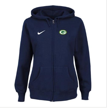 Women NEW Green Bay Packers Ladies Tailgater Full Zip Hoodie Blue