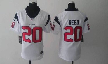 Women NEW Houston Texans 20 Ed Reed White Jerseys